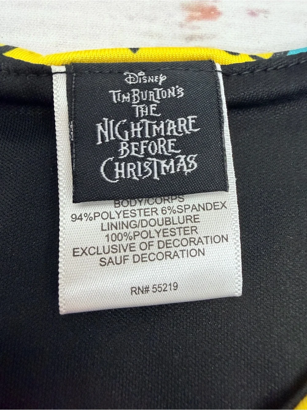Disney Nightmare Before Christmas Kids Large Sally Cold Shoulder Patchwork Dress